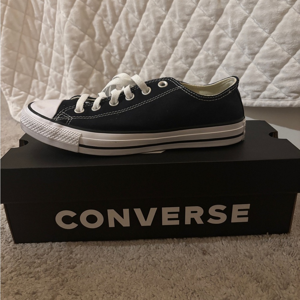 Converse Cream and Black High-Tops